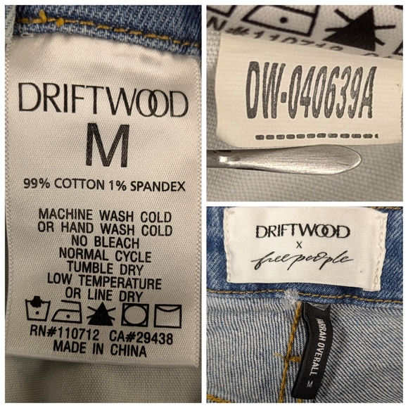 Free People Driftwood Farrah Overall Floral Bell Bottom Sold Out  J1800 - Picture 12 of 12